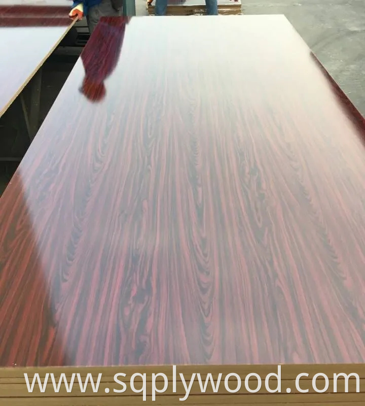 High Quality 15mm/18mm Waterproof UV High Gloss Melamine Veneer Laminated Raw Plain MDF Fiber Board for Furniture and Decoration